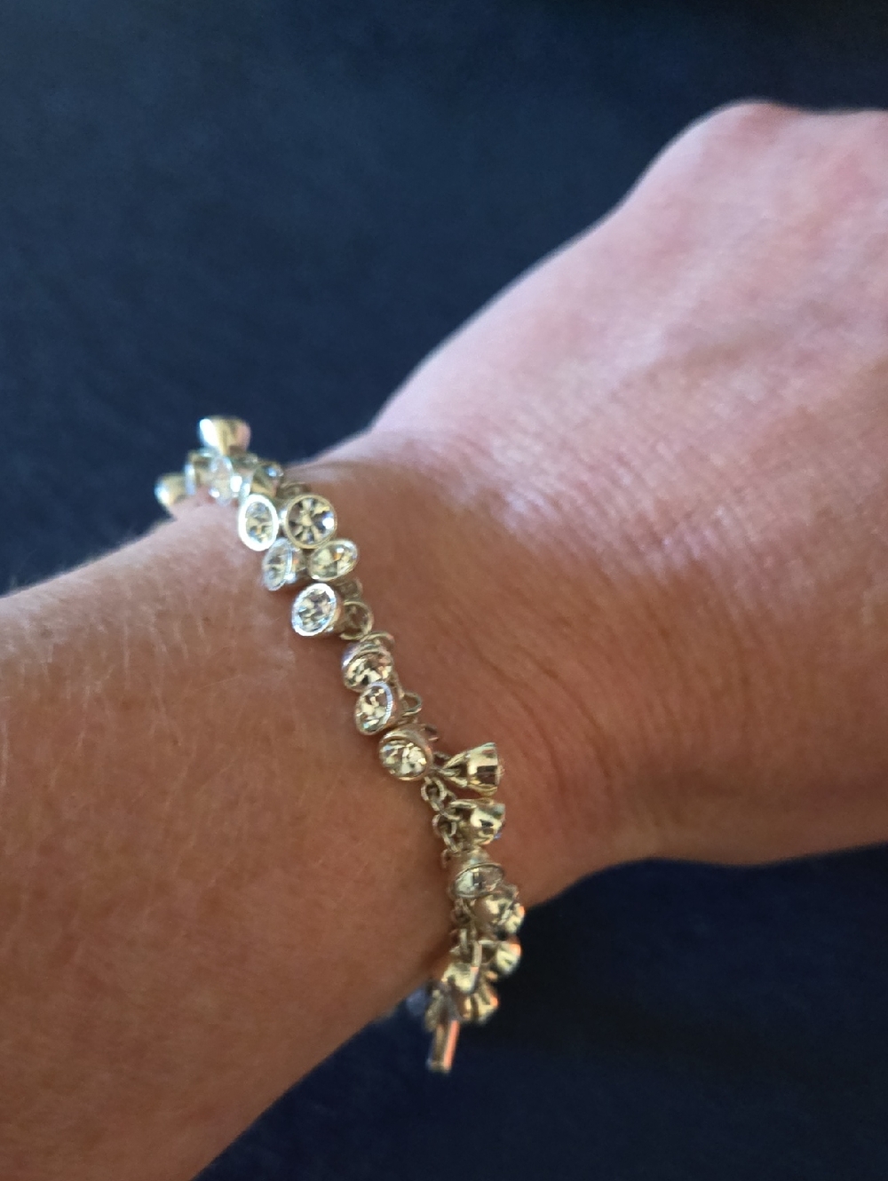 Silver Crystal Tennis Bracelet - Sparkling Clear Stones
